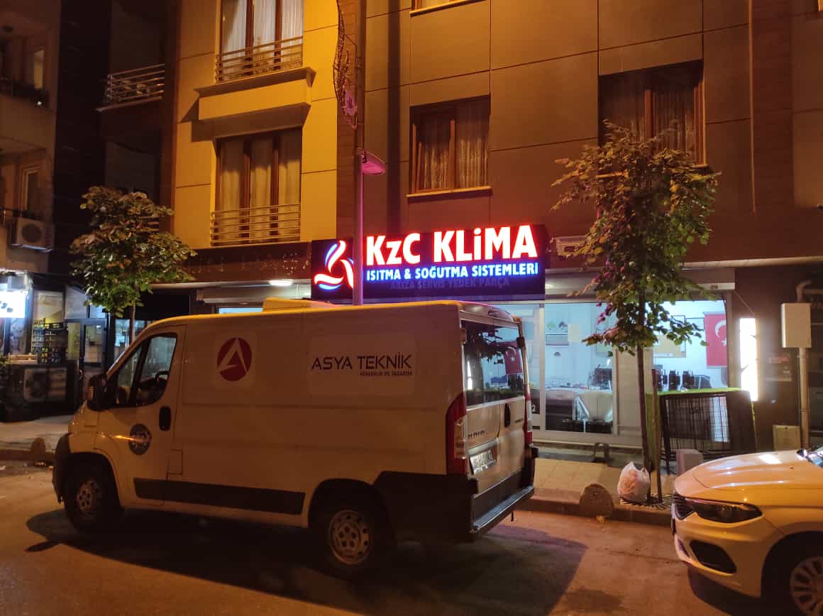 KZC KLİMA IŞIKLI PLEKSİ KUTU HARF TABELA 